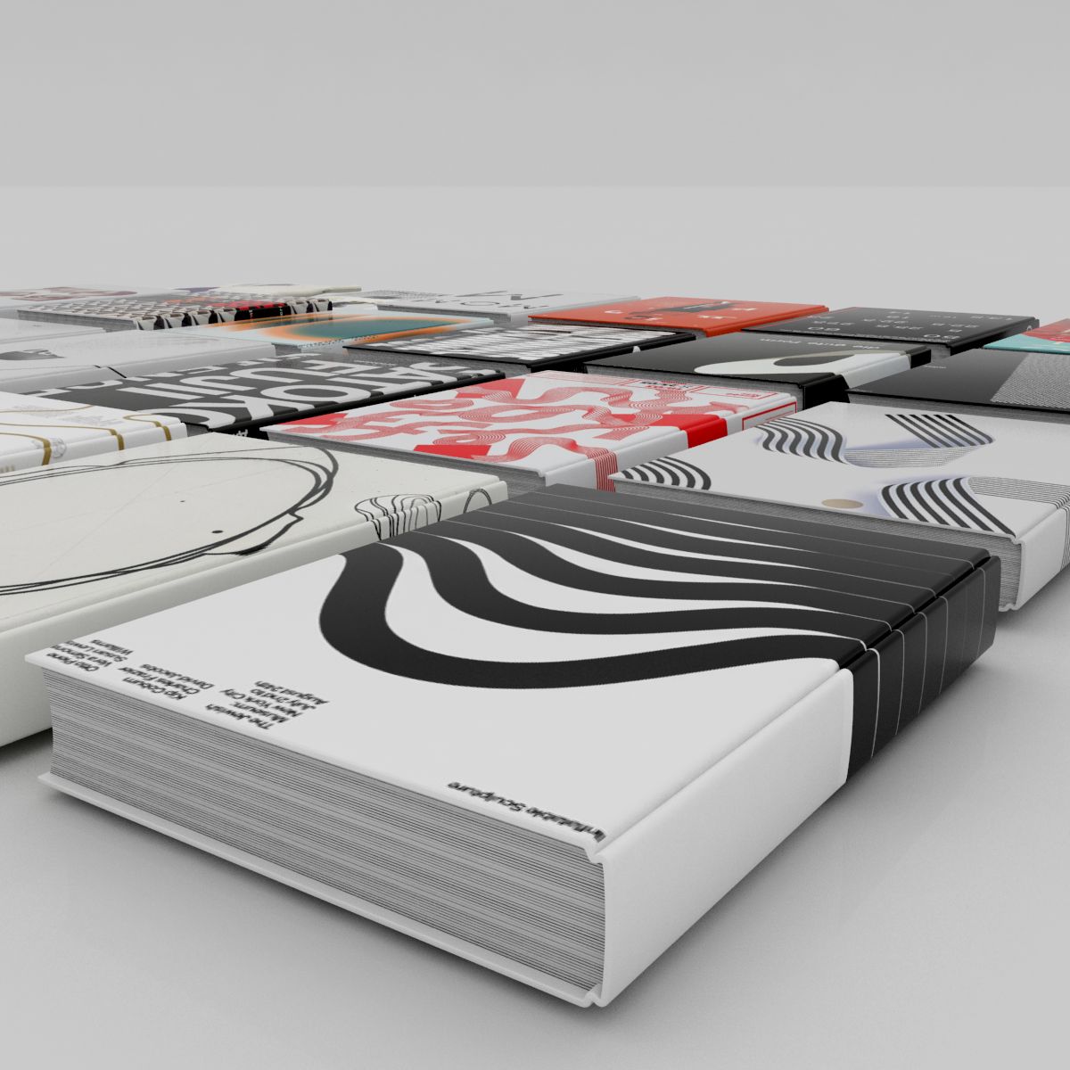 Stylish minimal books with graphic clean design 3D Model $19 - .max .fbx  .unknown - Free3D