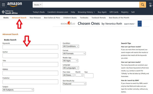 Amazon keyword search