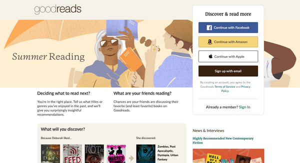 Goodreads website | The Urban Writers